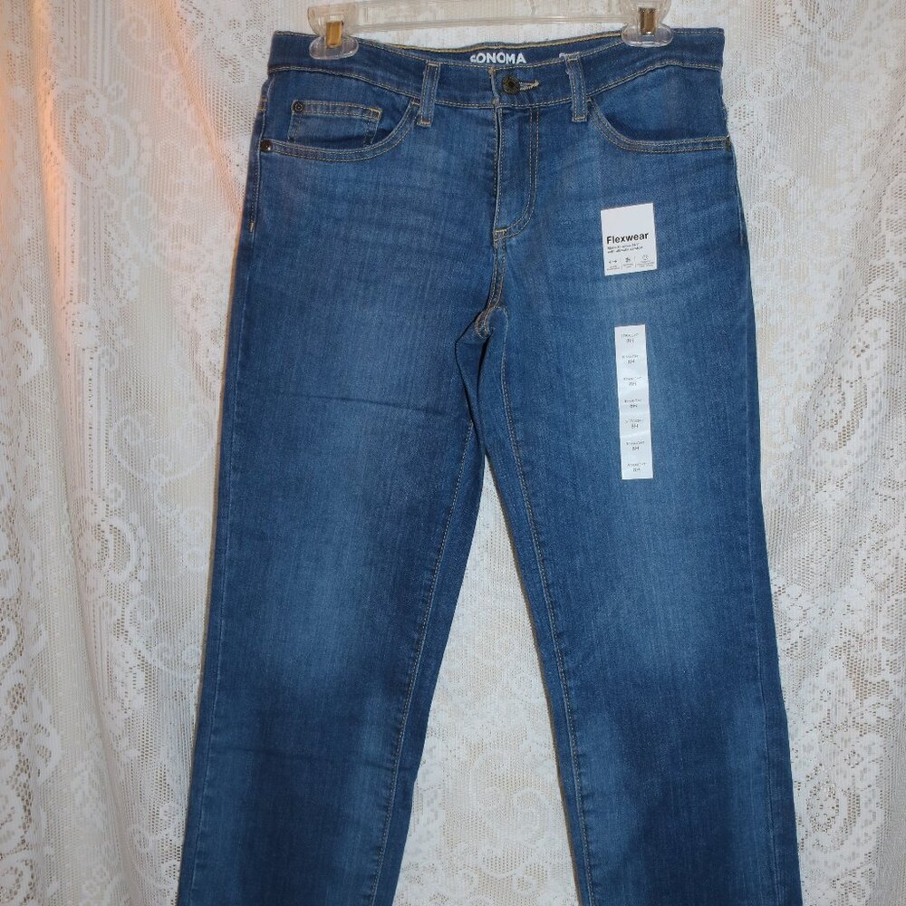 Sonoma boys husky straight leg jeans size 8 flexwear new with tag